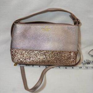 Kate Spade Rose Gold Glitter Crossbody Bag